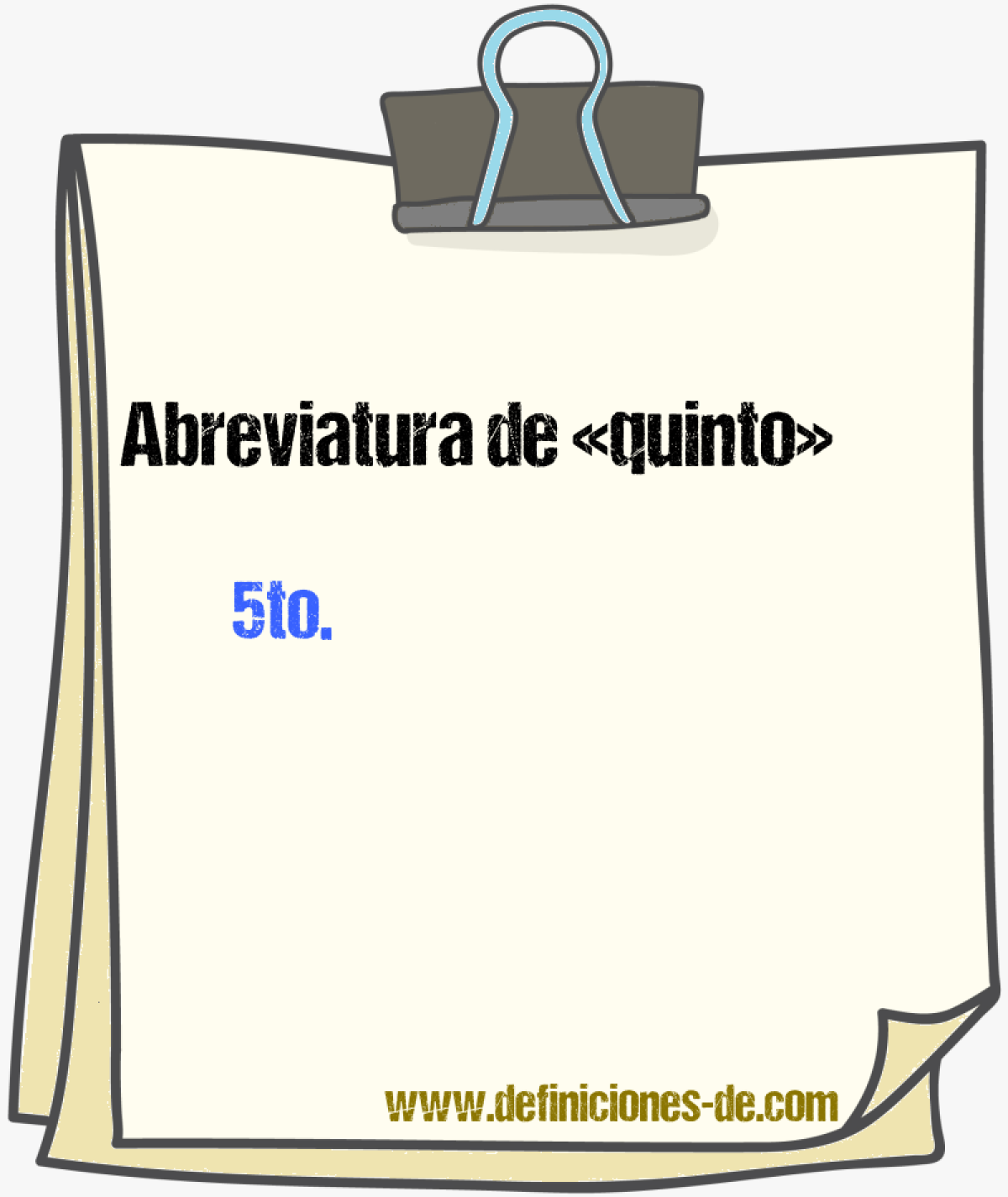 Abreviaturas de quinto