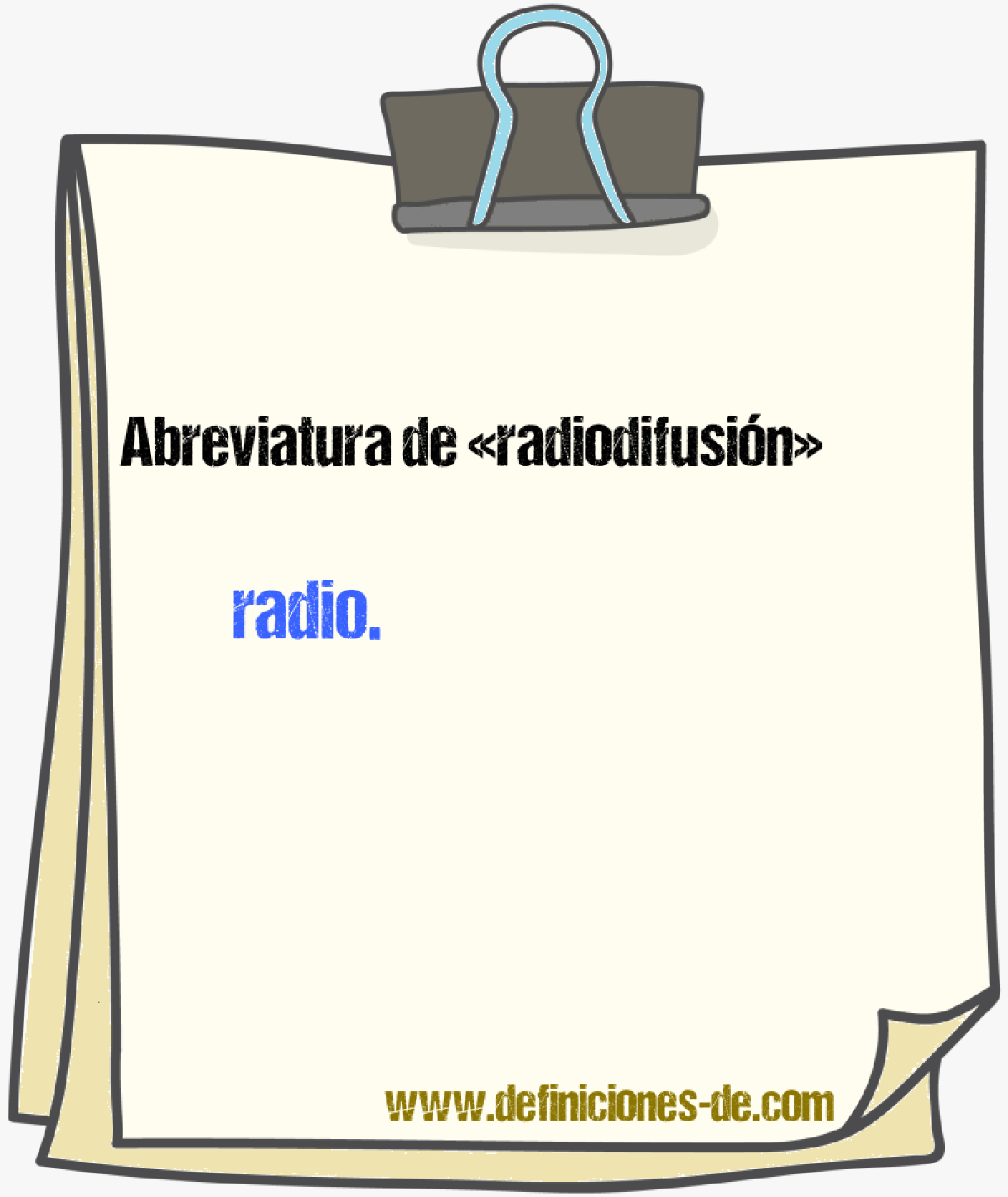 Abreviaturas de radiodifusin