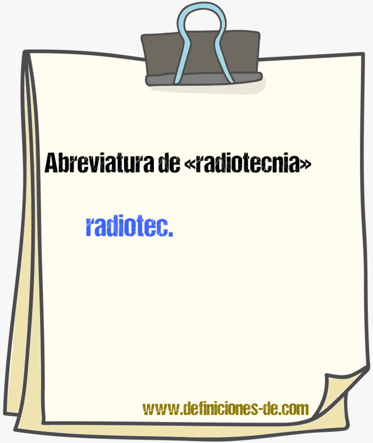 Abreviaturas de radiotecnia