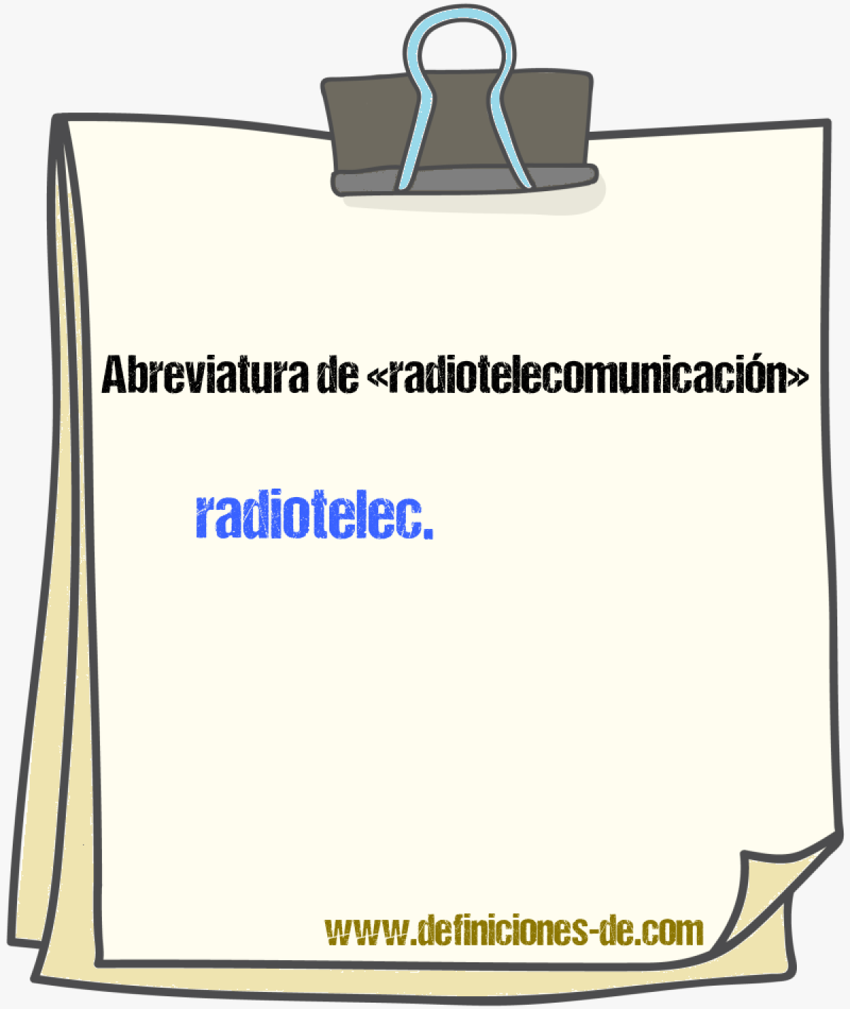 Abreviaturas de radiotelecomunicacin