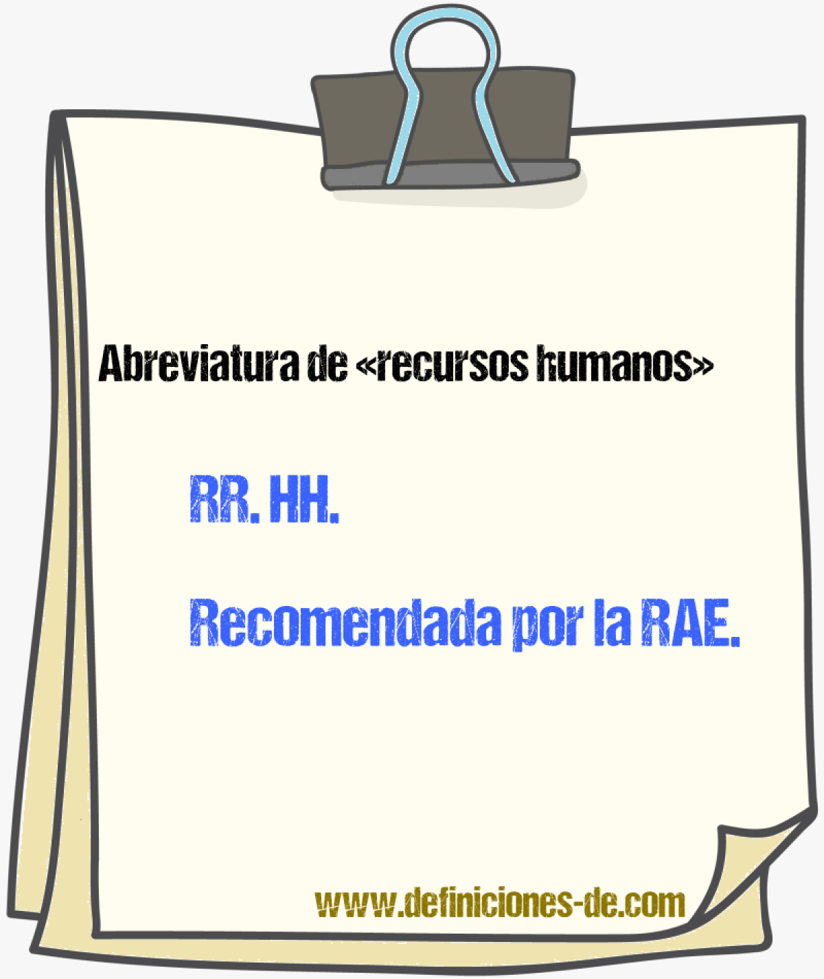 Abreviaturas de recursos humanos