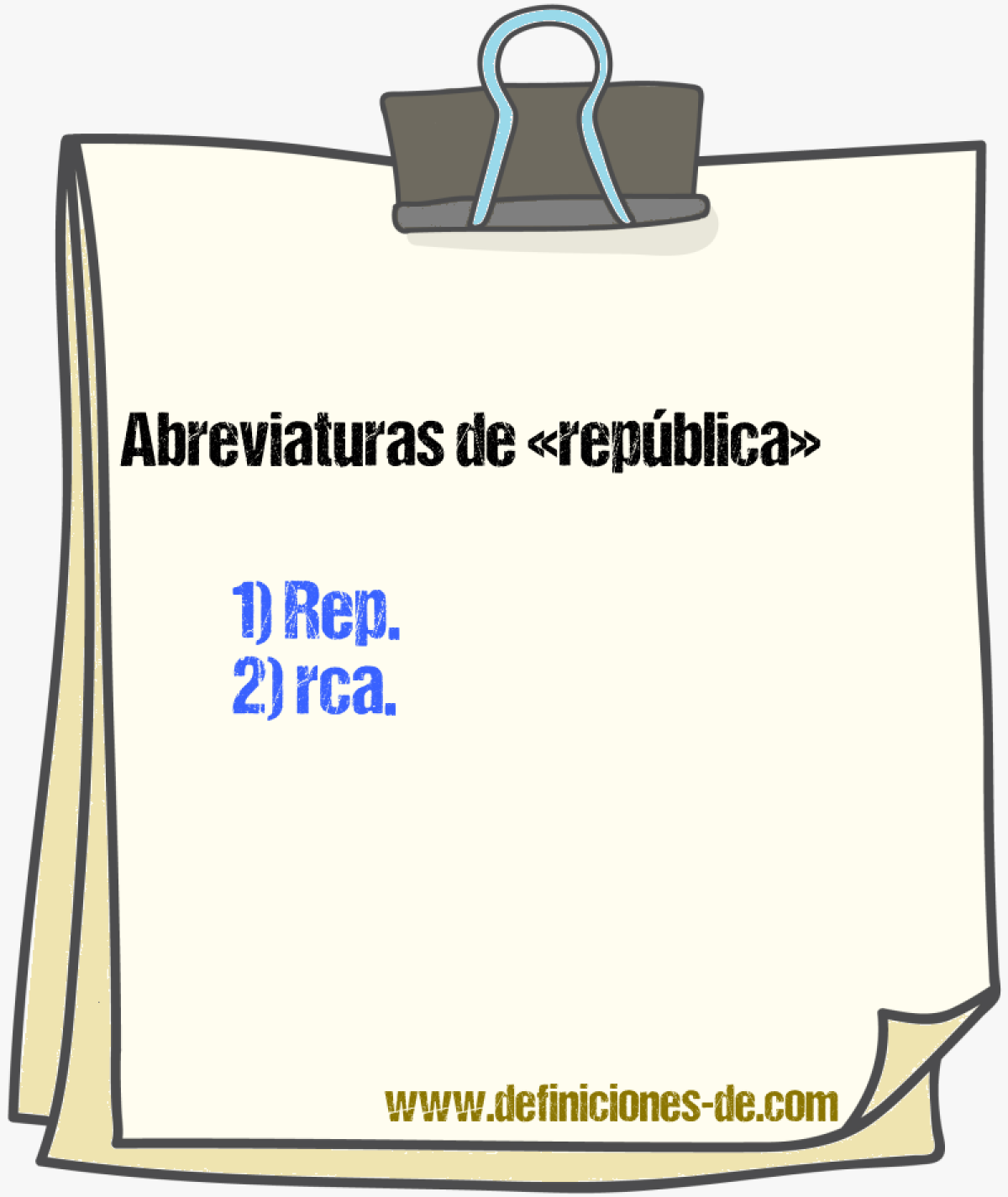 Abreviaturas de repblica