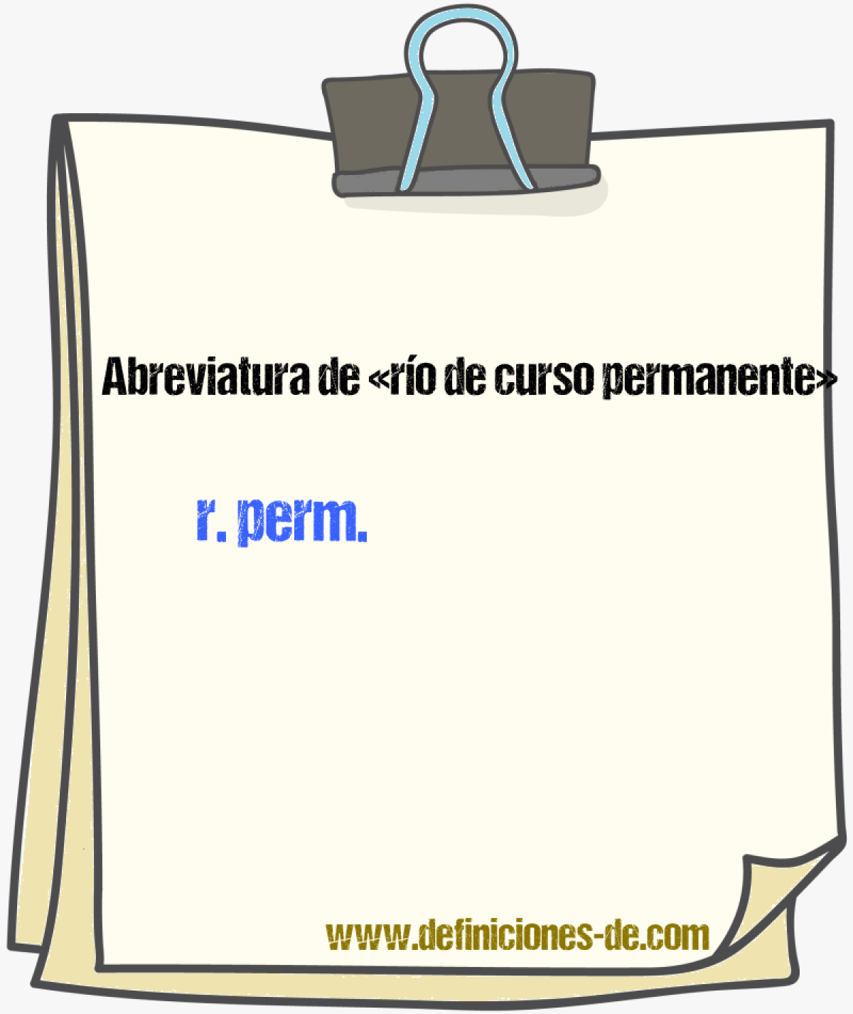 Abreviaturas de ro de curso permanente