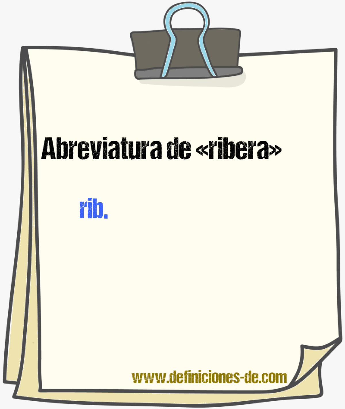 Abreviaturas de ribera