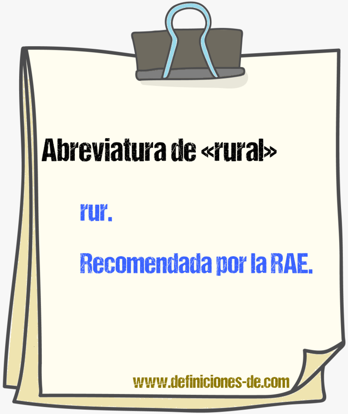 Abreviaturas de rural