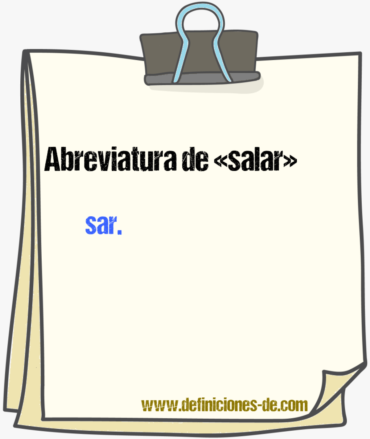 Abreviaturas de salar