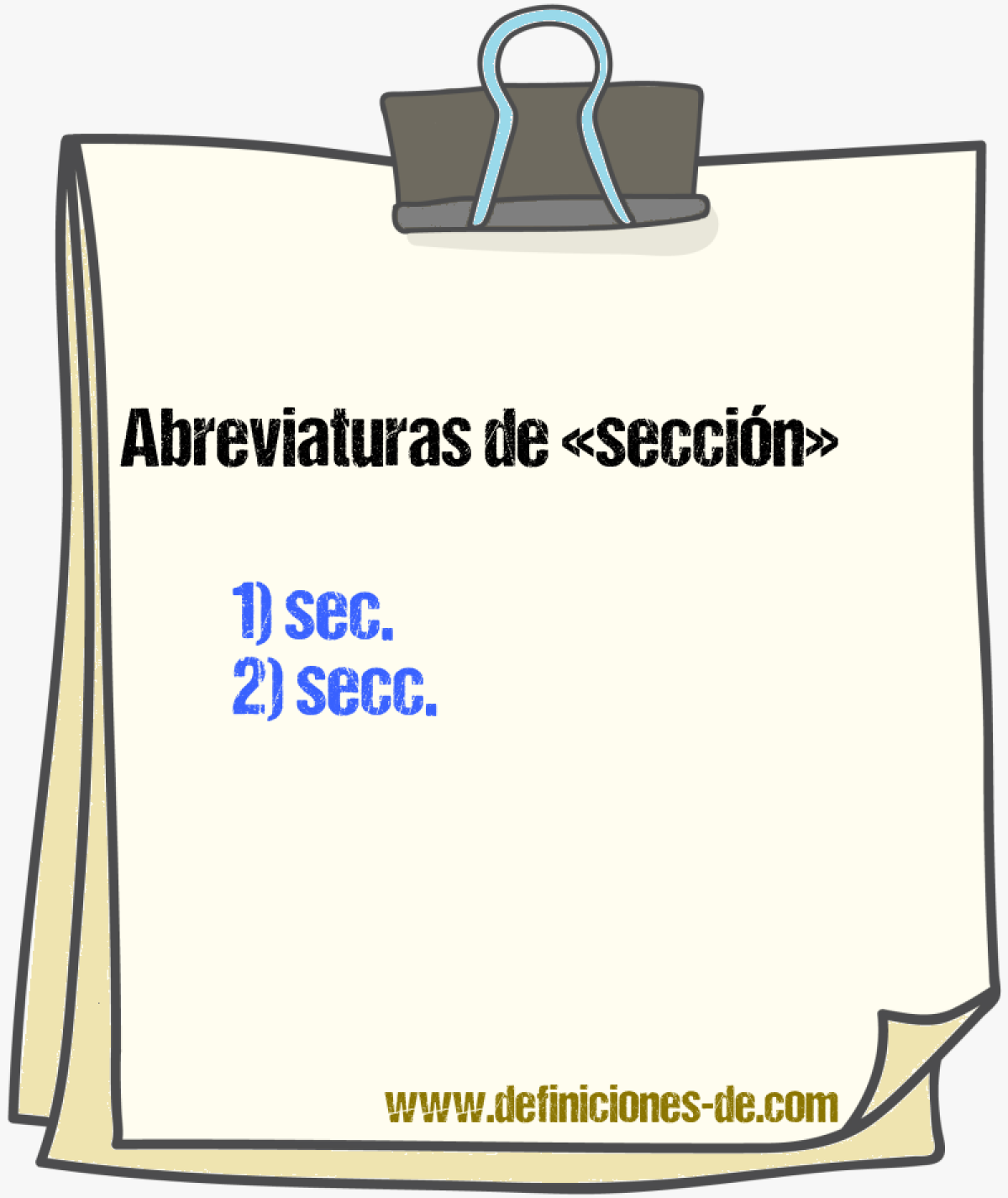 Abreviaturas de seccin