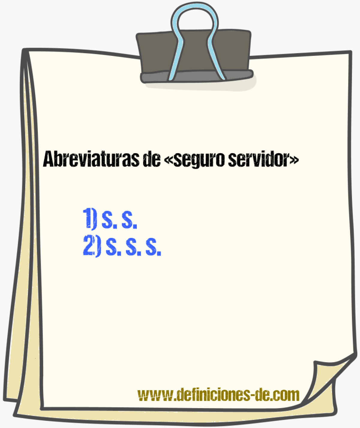 Abreviaturas de seguro servidor