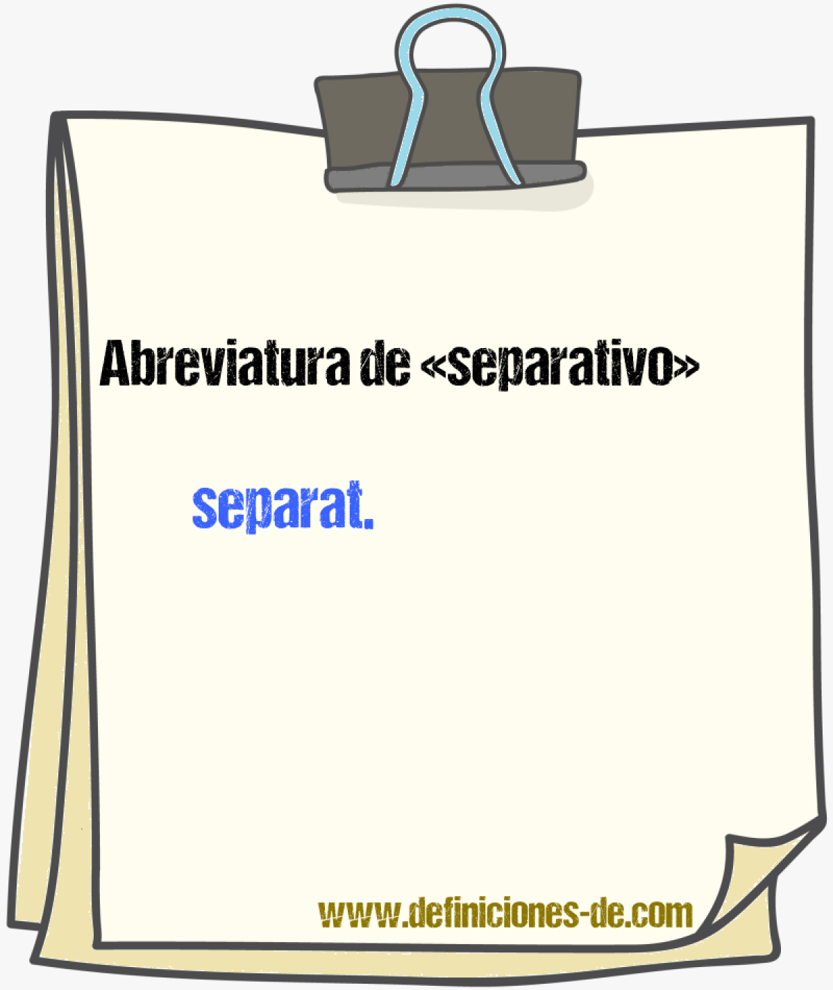 Abreviaturas de separativo