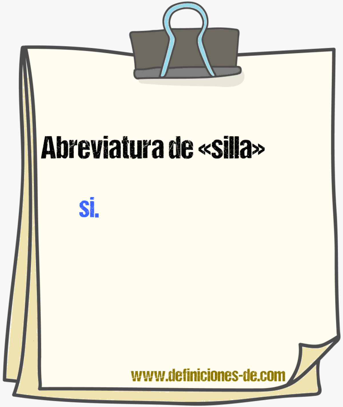 Abreviaturas de silla