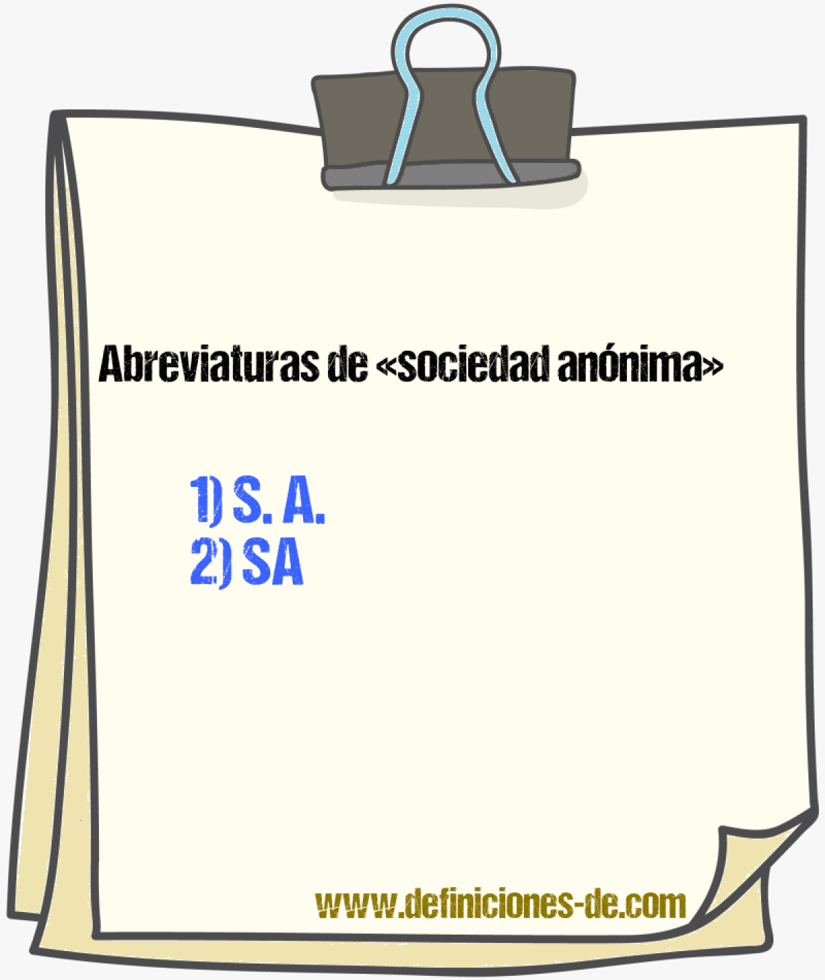 Abreviaturas de sociedad annima