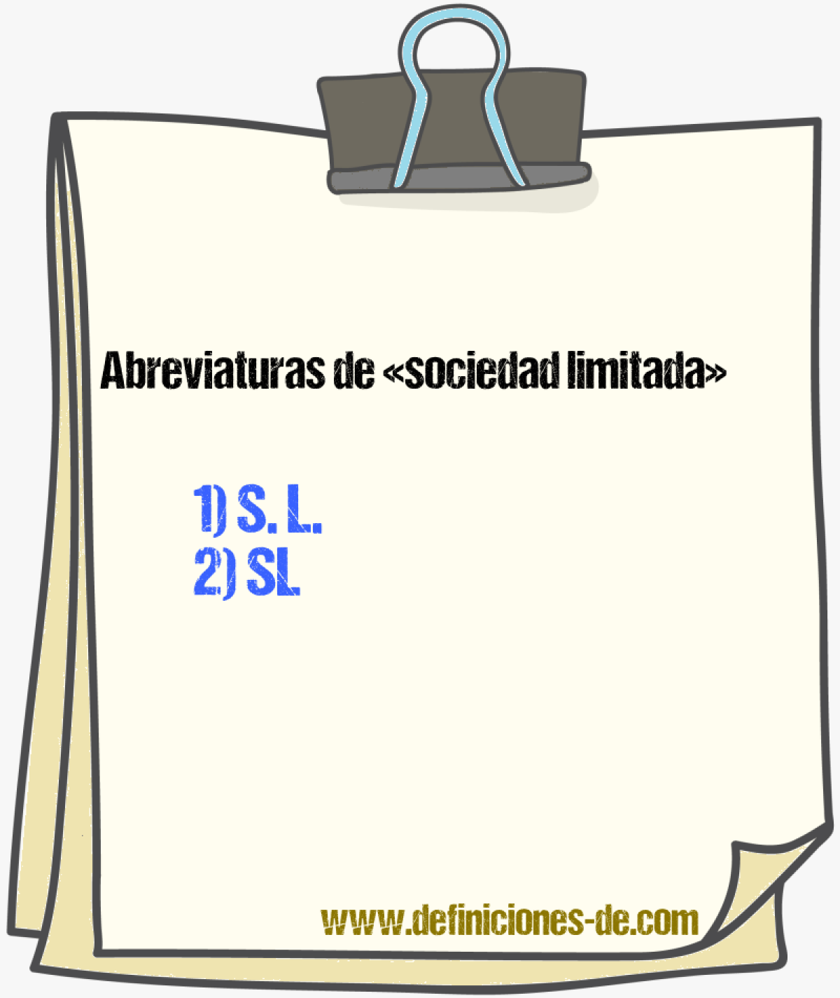 Abreviaturas de sociedad limitada