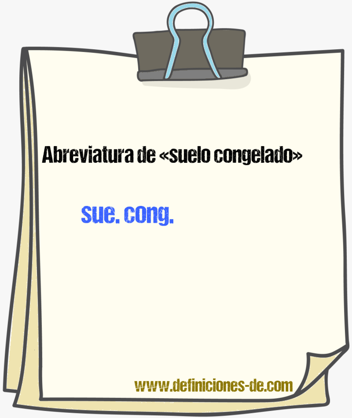 Abreviaturas de suelo congelado