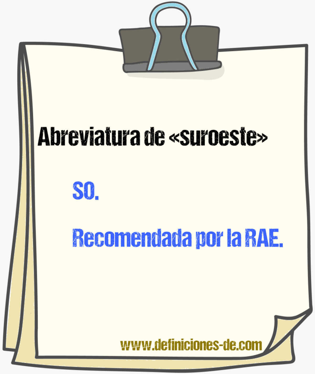 Abreviaturas de suroeste