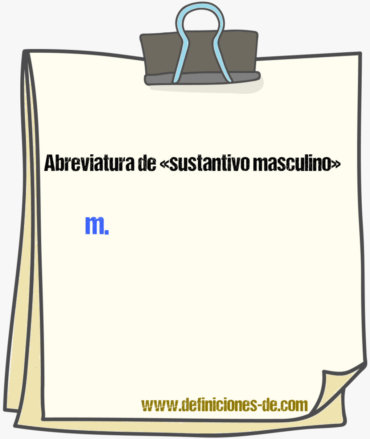 Abreviaturas de sustantivo masculino