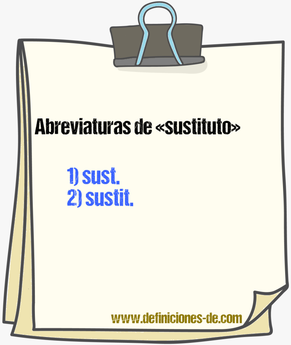 Abreviaturas de sustituto