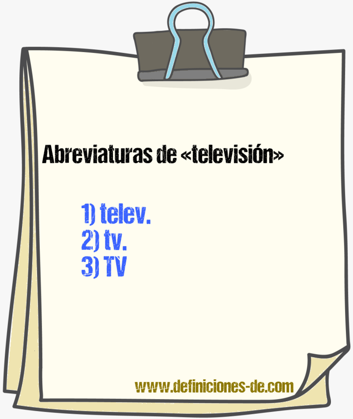 Abreviaturas de televisin