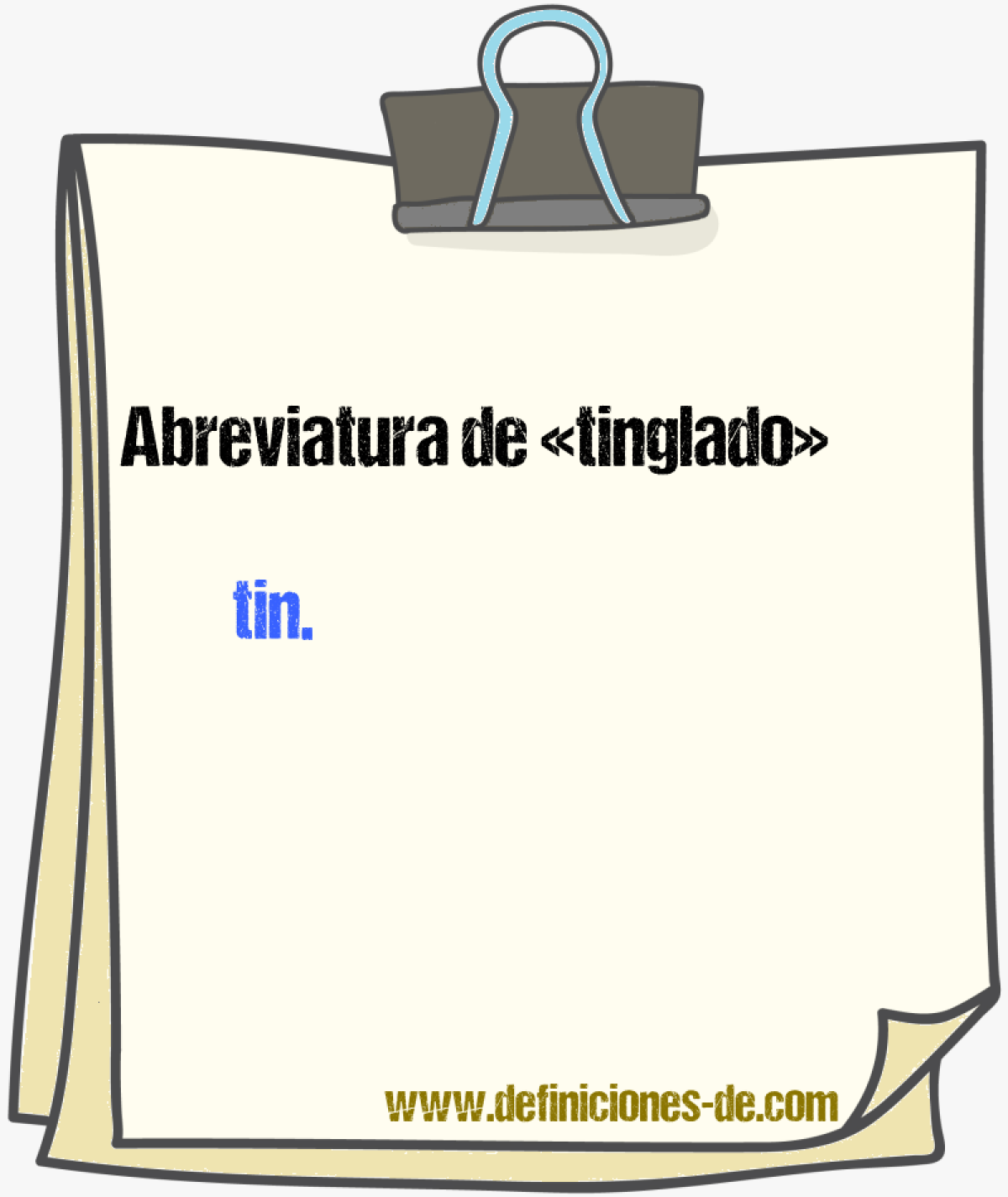 Abreviaturas de tinglado