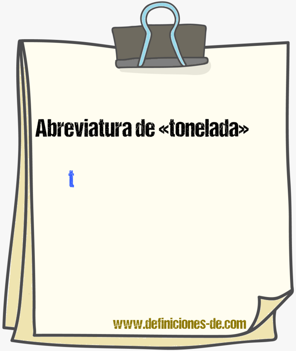 Abreviaturas de tonelada