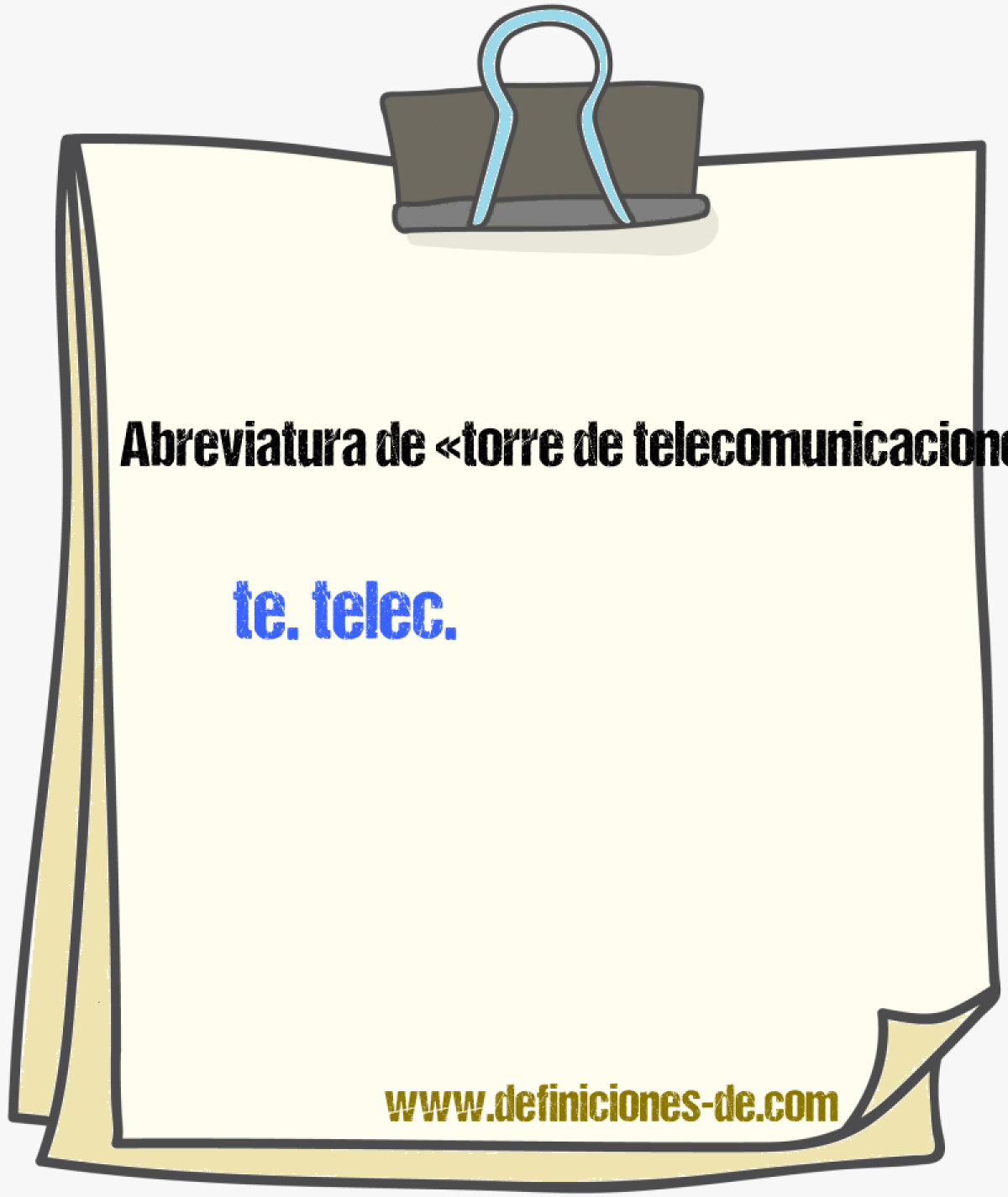 Abreviaturas de torre de telecomunicaciones