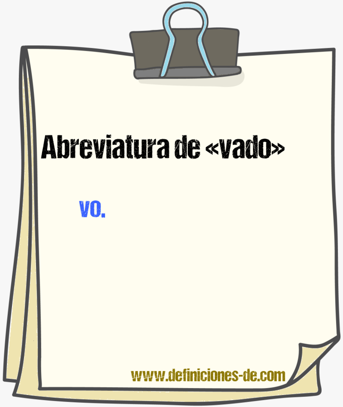 Abreviaturas de vado