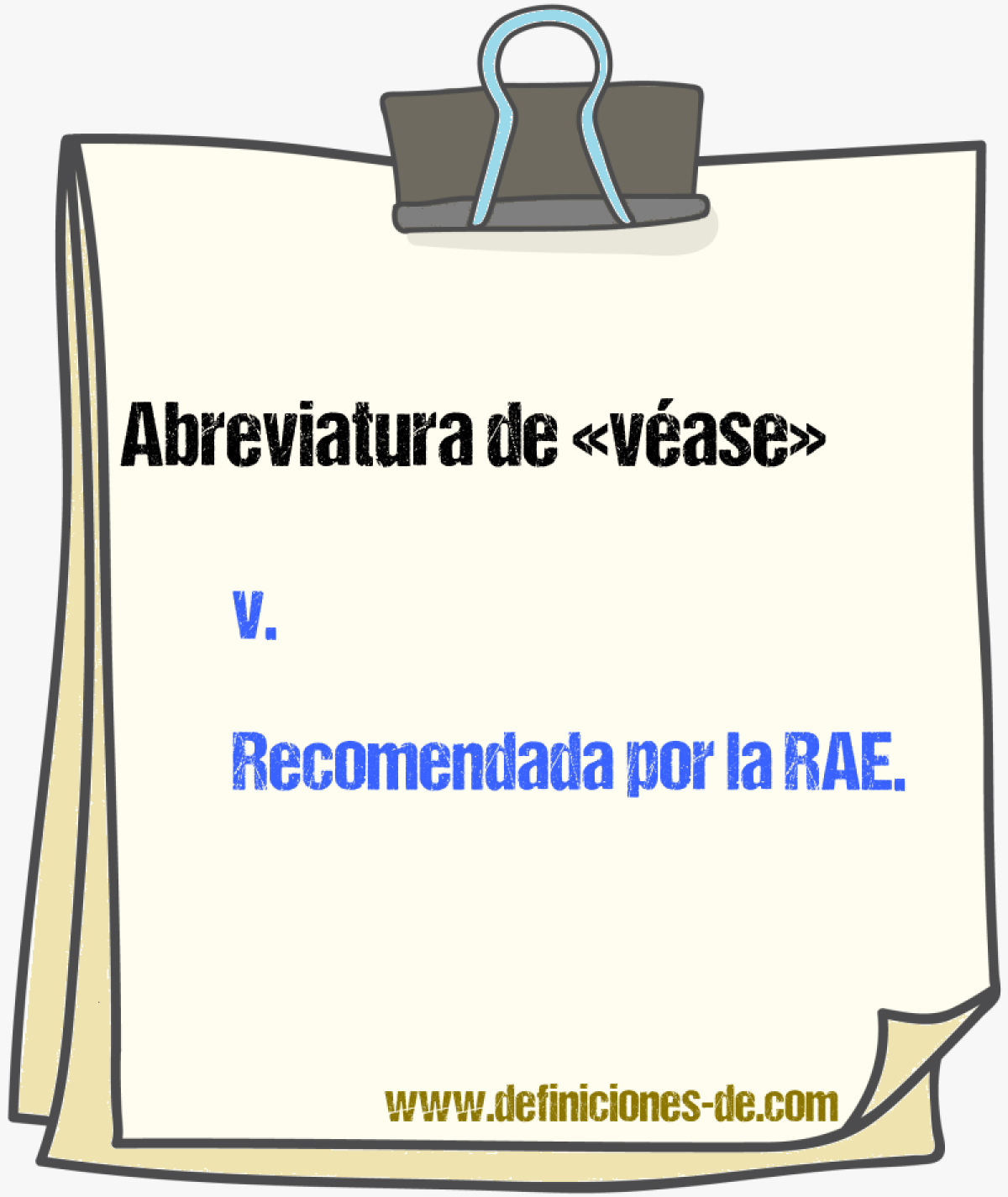 Abreviaturas de vase