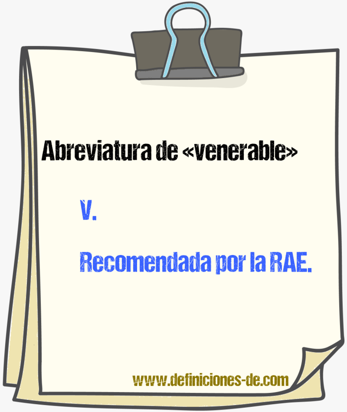 Abreviaturas de venerable