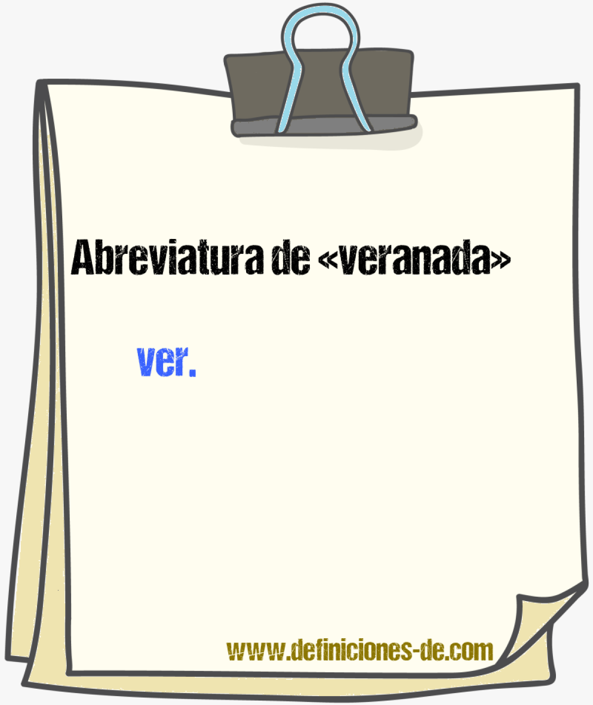 Abreviaturas de veranada