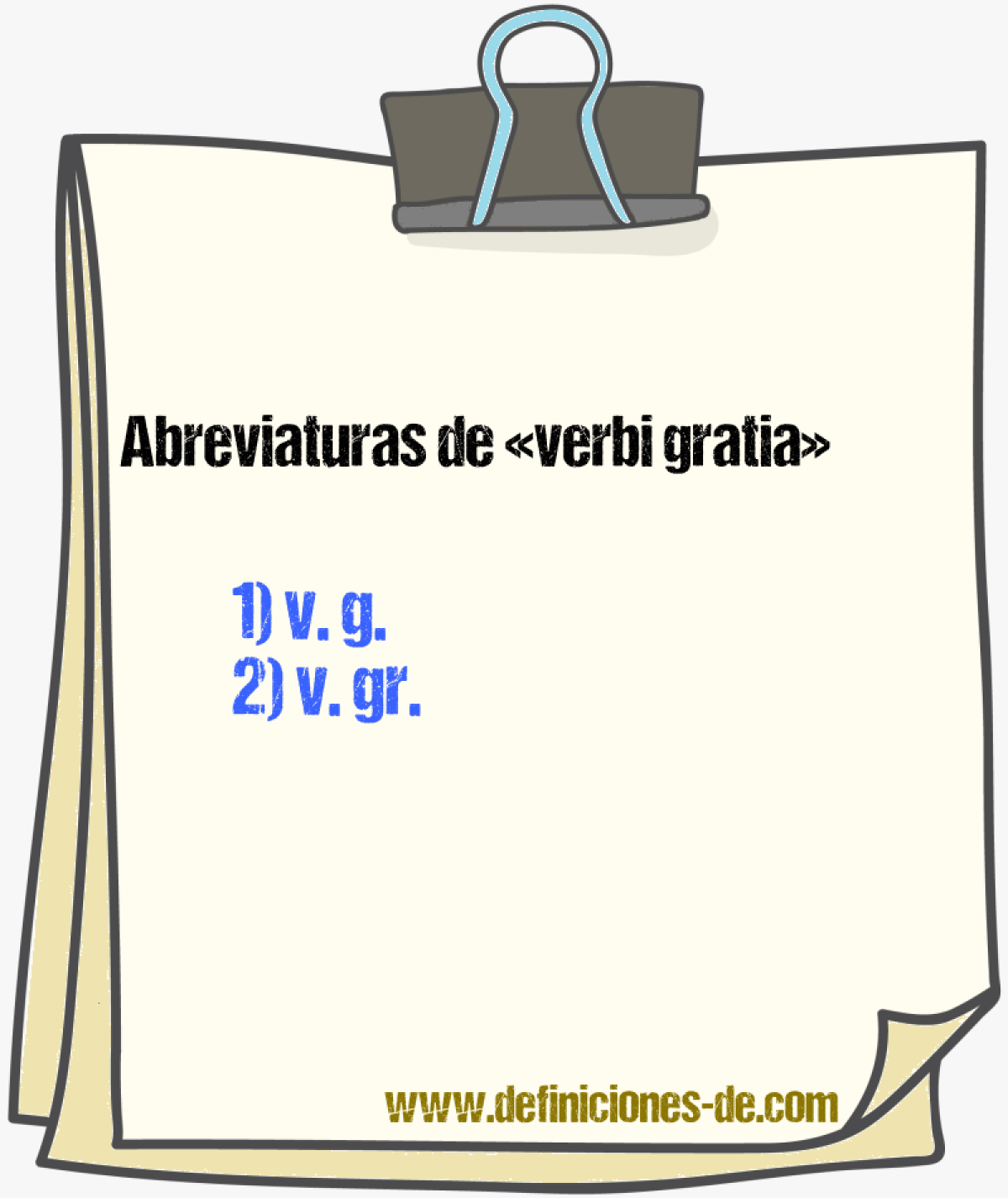 Abreviaturas de verbi gratia