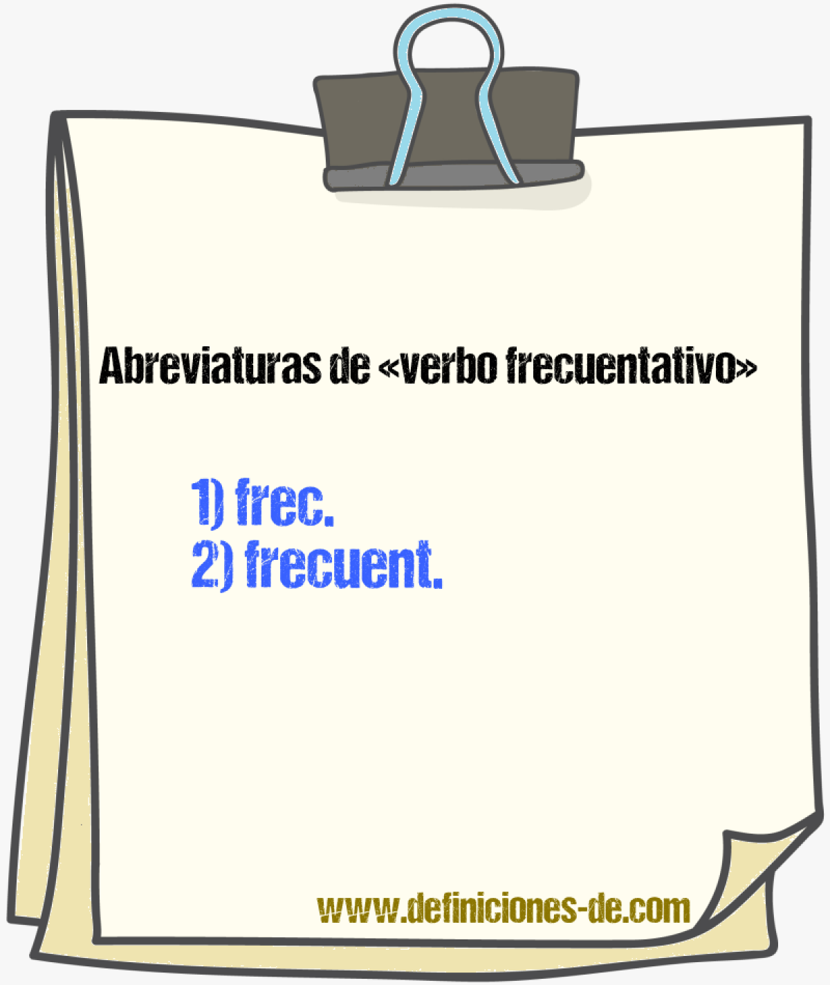 Abreviaturas de verbo frecuentativo