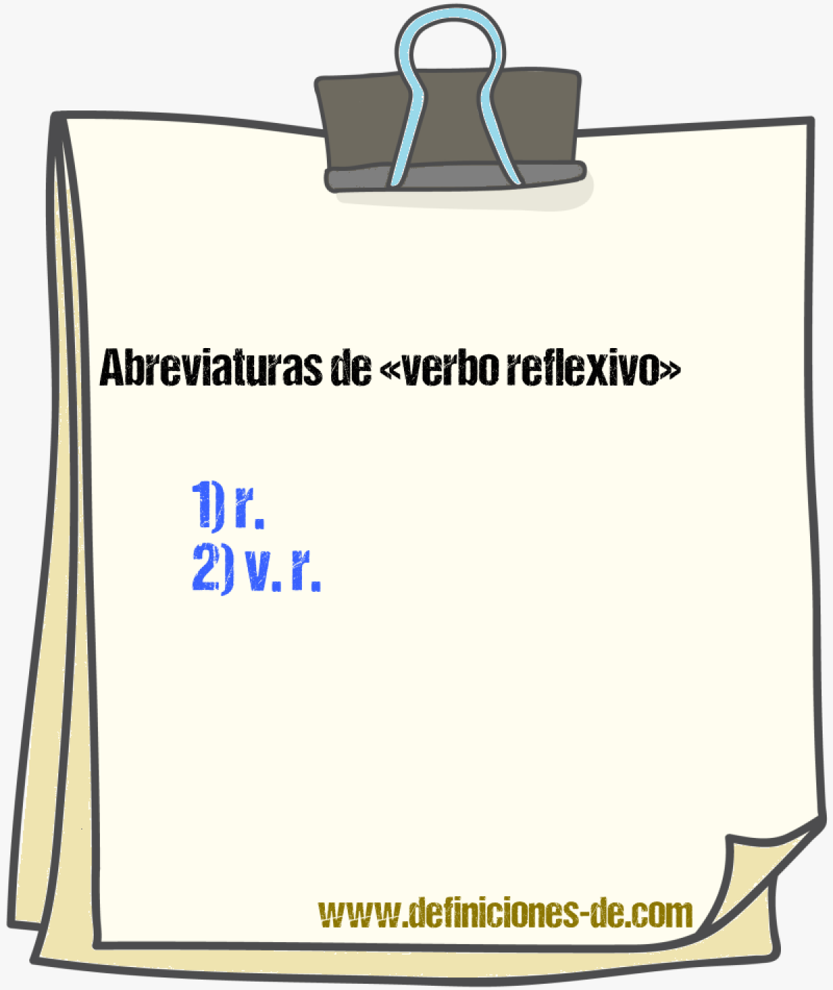 Abreviaturas de verbo reflexivo