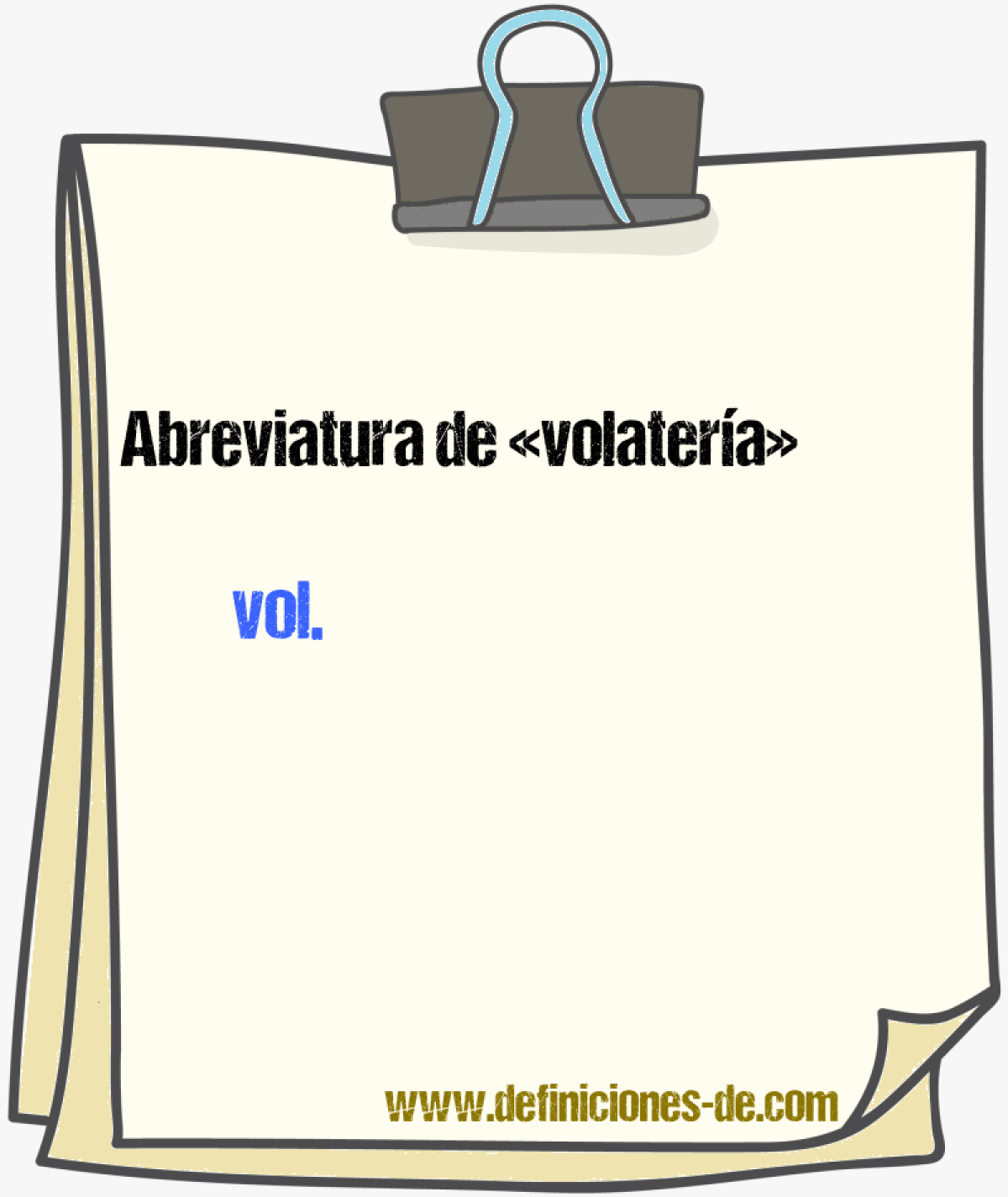 Abreviaturas de volatera