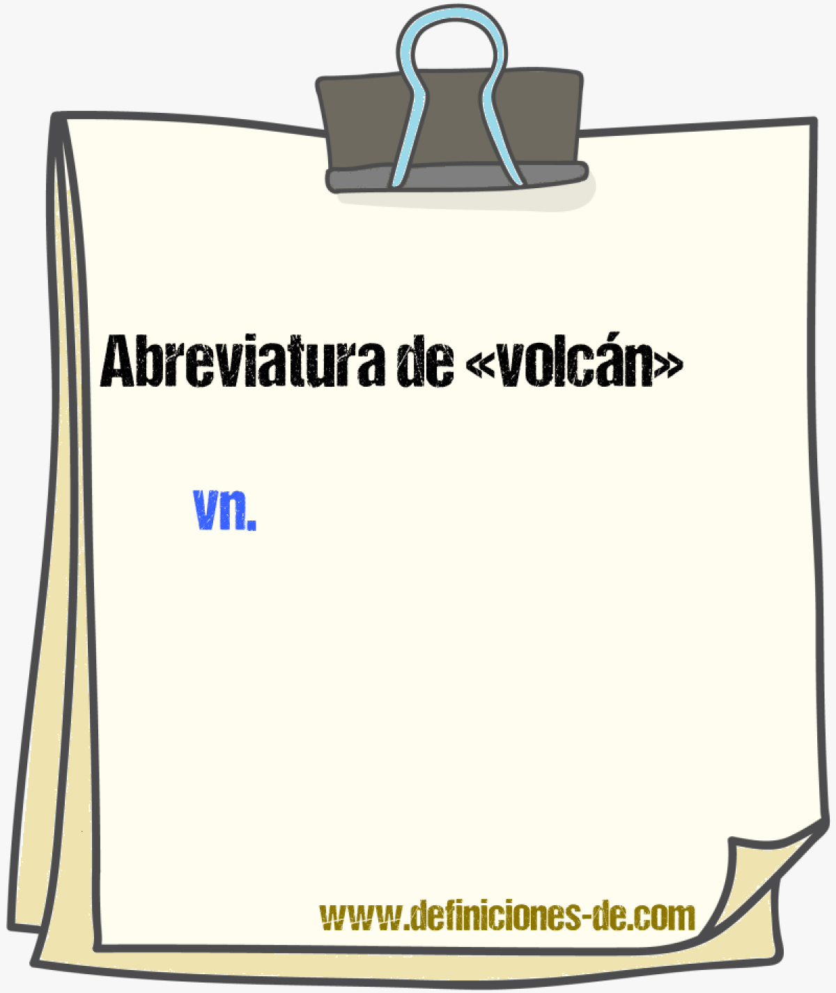 Abreviaturas de volcn