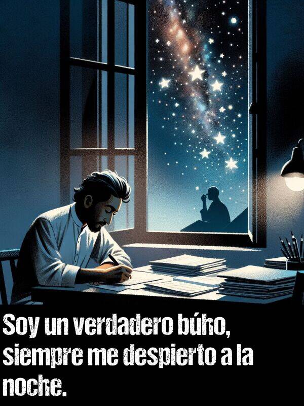 bho: Soy un verdadero bho, siempre me despierto a la noche.