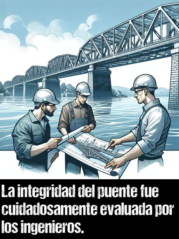 evaluada: La integridad del puente fue cuidadosamente evaluada por los ingenieros.