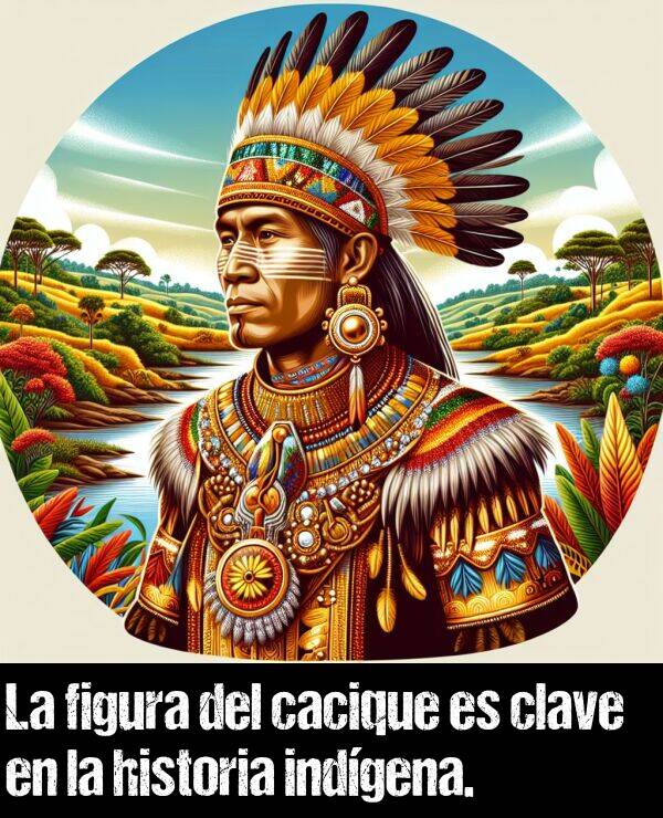 cacique: La figura del cacique es clave en la historia indgena.