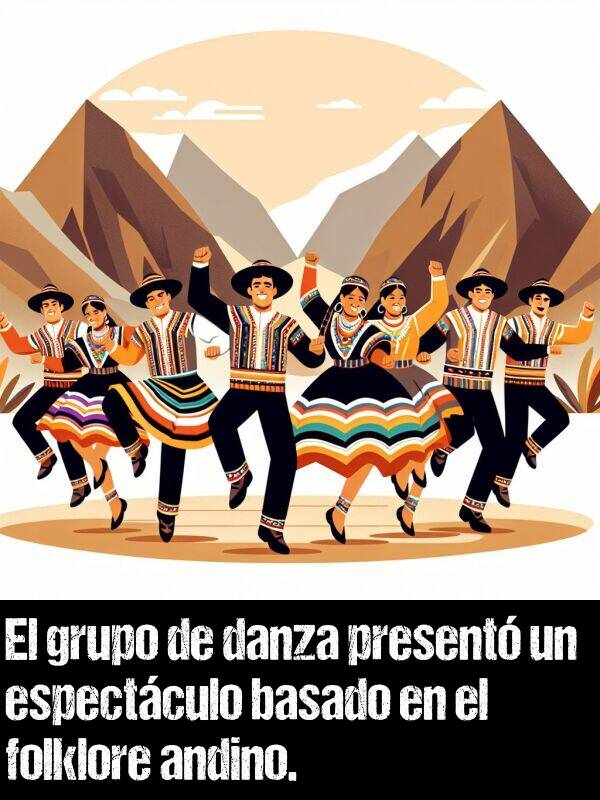 andino: El grupo de danza present un espectculo basado en el folklore andino.