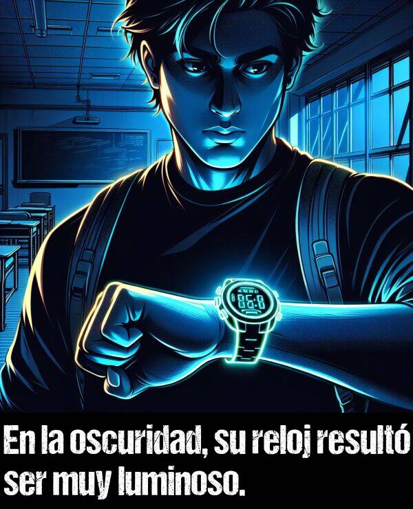 reloj: En la oscuridad, su reloj result ser muy luminoso.