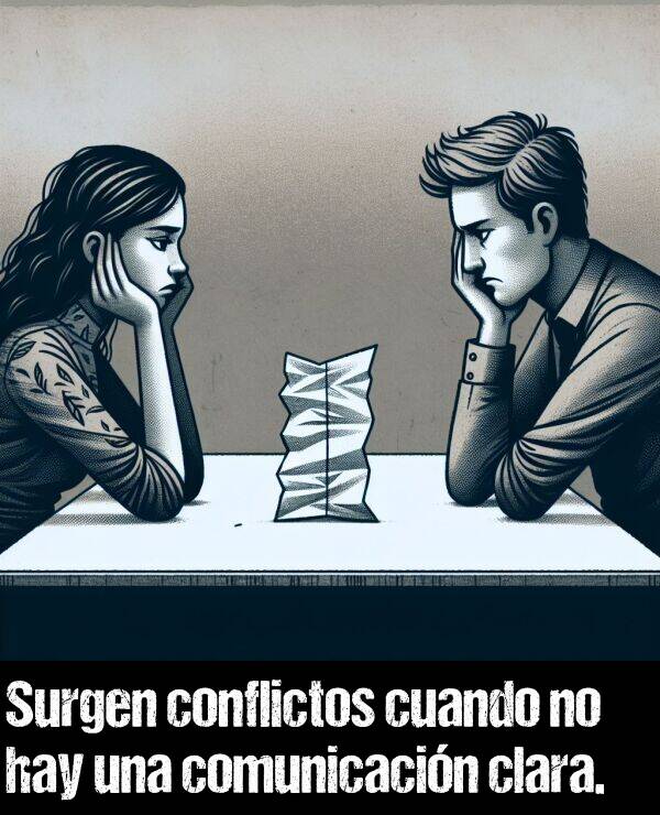 surgen: Surgen conflictos cuando no hay una comunicacin clara.