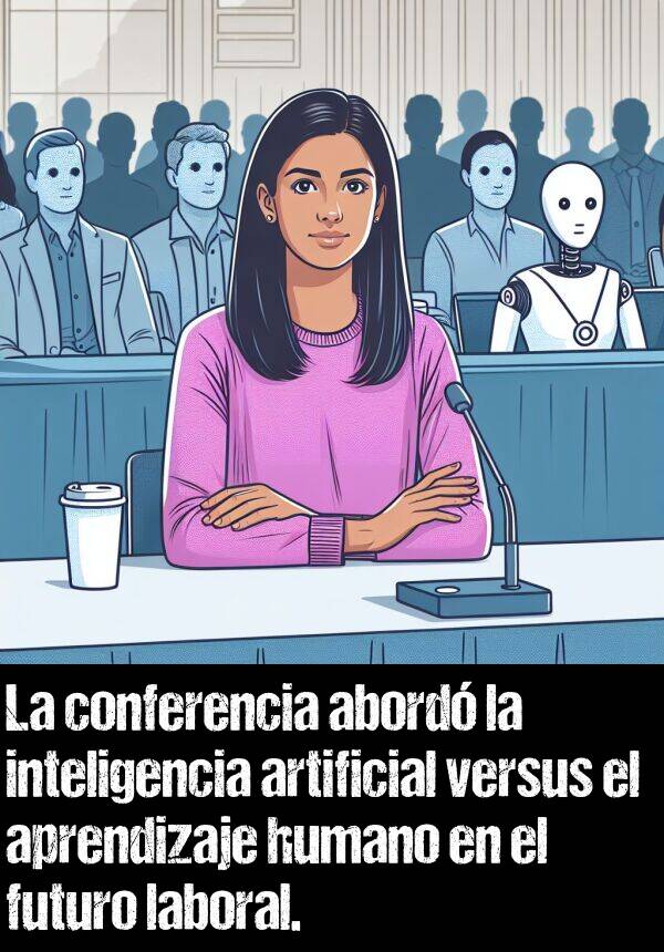 abord: La conferencia abord la inteligencia artificial versus el aprendizaje humano en el futuro laboral.