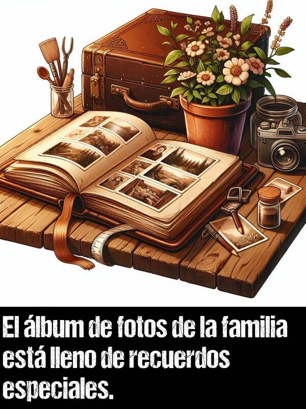 especiales: El lbum de fotos de la familia est lleno de recuerdos especiales.