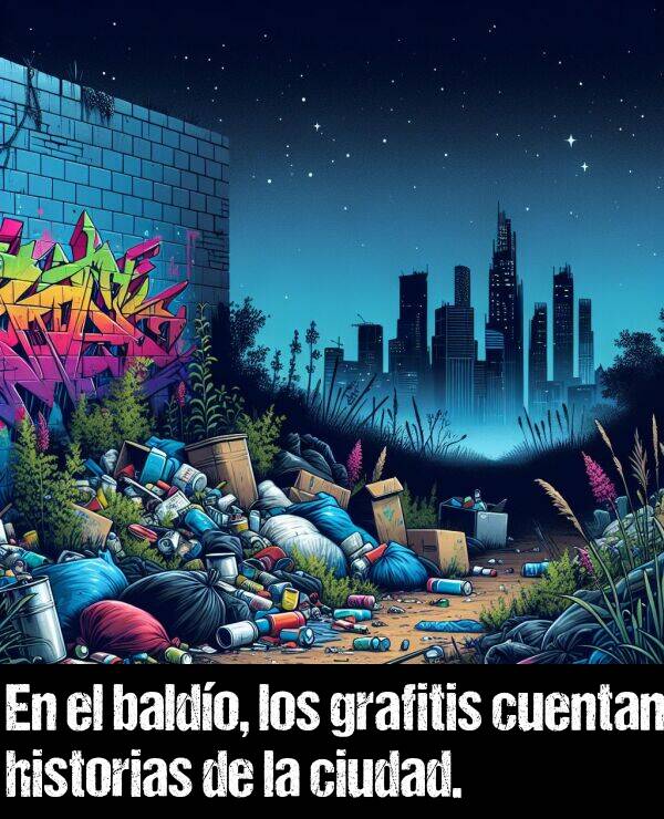 baldo: En el baldo, los grafitis cuentan historias de la ciudad.