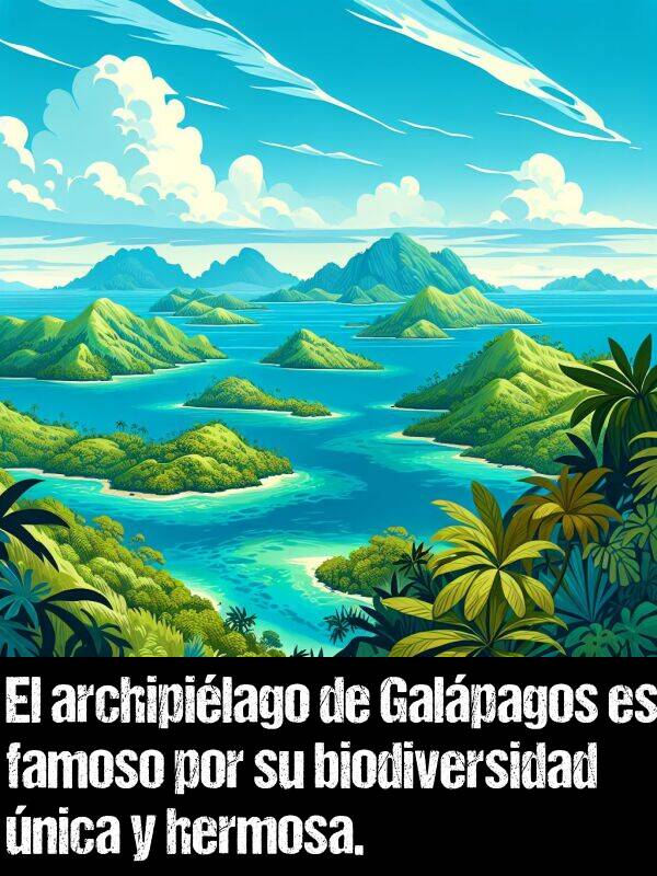 biodiversidad: El archipilago de Galpagos es famoso por su biodiversidad nica y hermosa.