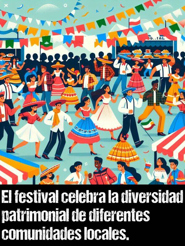 festival: El festival celebra la diversidad patrimonial de diferentes comunidades locales.