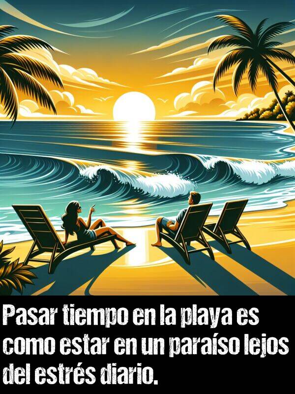 lejos: Pasar tiempo en la playa es como estar en un paraso lejos del estrs diario.