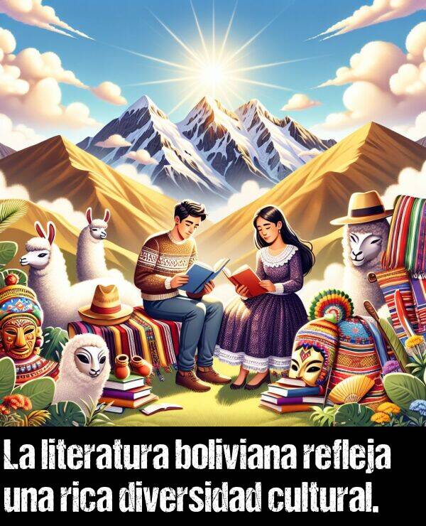 boliviana: La literatura boliviana refleja una rica diversidad cultural.