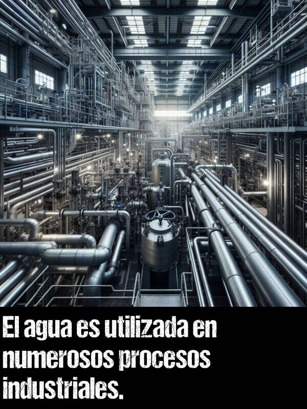 industriales: El agua es utilizada en numerosos procesos industriales.