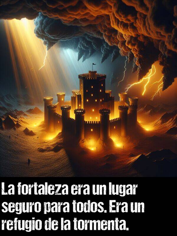 seguro: La fortaleza era un lugar seguro para todos. Era un refugio de la tormenta.