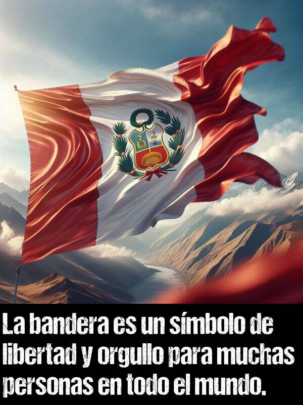 smbolo: La bandera es un smbolo de libertad y orgullo para muchas personas en todo el mundo.