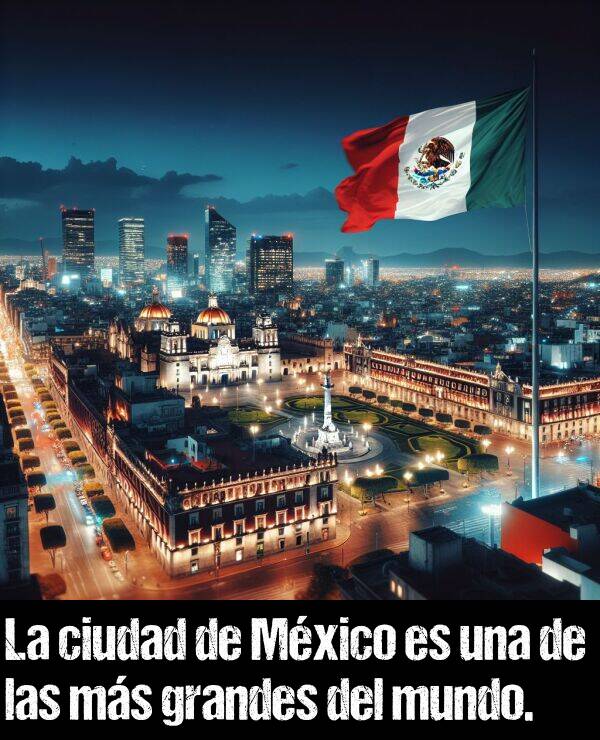ciudad: La ciudad de Mxico es una de las ms grandes del mundo.